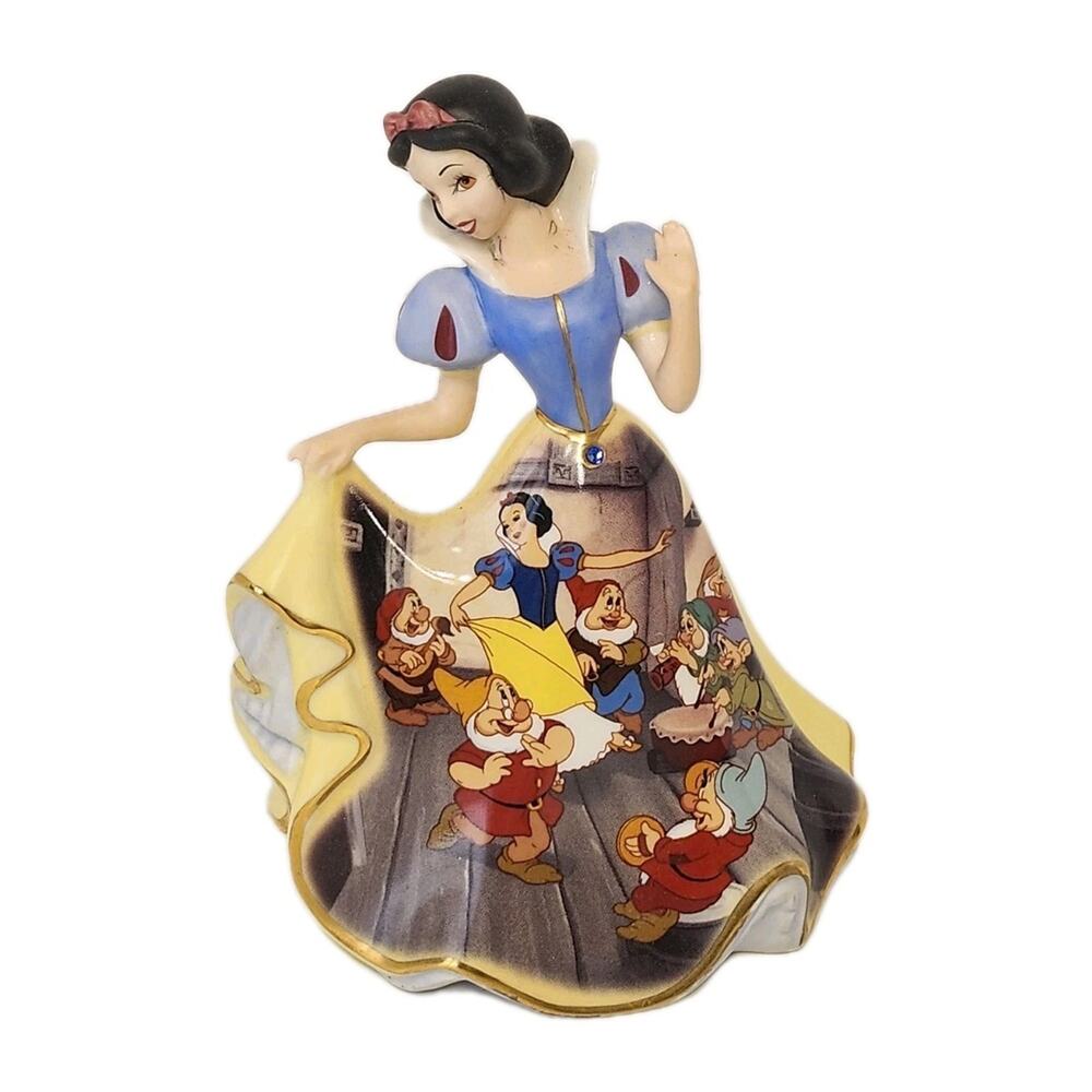Disney Snow White Porcelain Bell, Bradford Editions 082582 Collectible Figurine